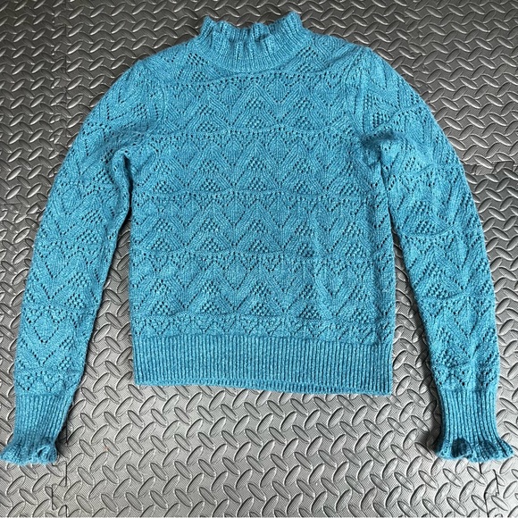 Sundance Teal Turquoise Mock Neck Knit Sweater XS - Picture 1 of 5
